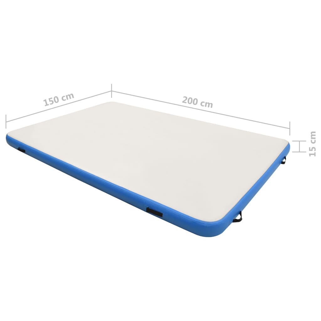 vidaXL Täytettävä kelluva lautta sinivalkoinen 200x150x15 cm