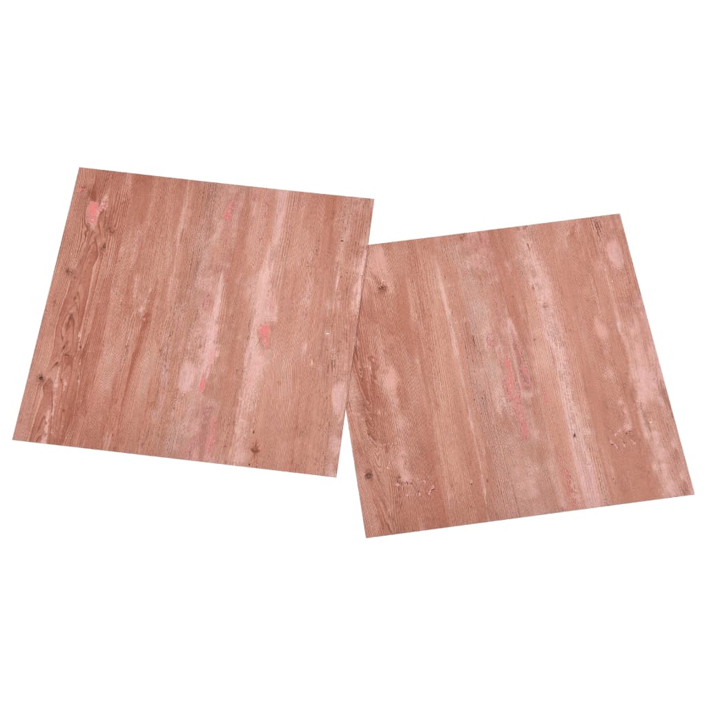 vidaXL Itsekiinnittyvä lattialankku 55 kpl PVC 5,11 m² punainen