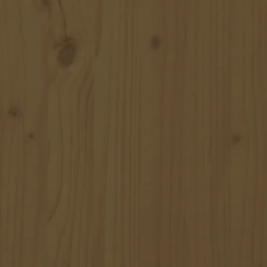 vidaXL Sängynrunko hunajanruskea täysi puu 100x200 cm
