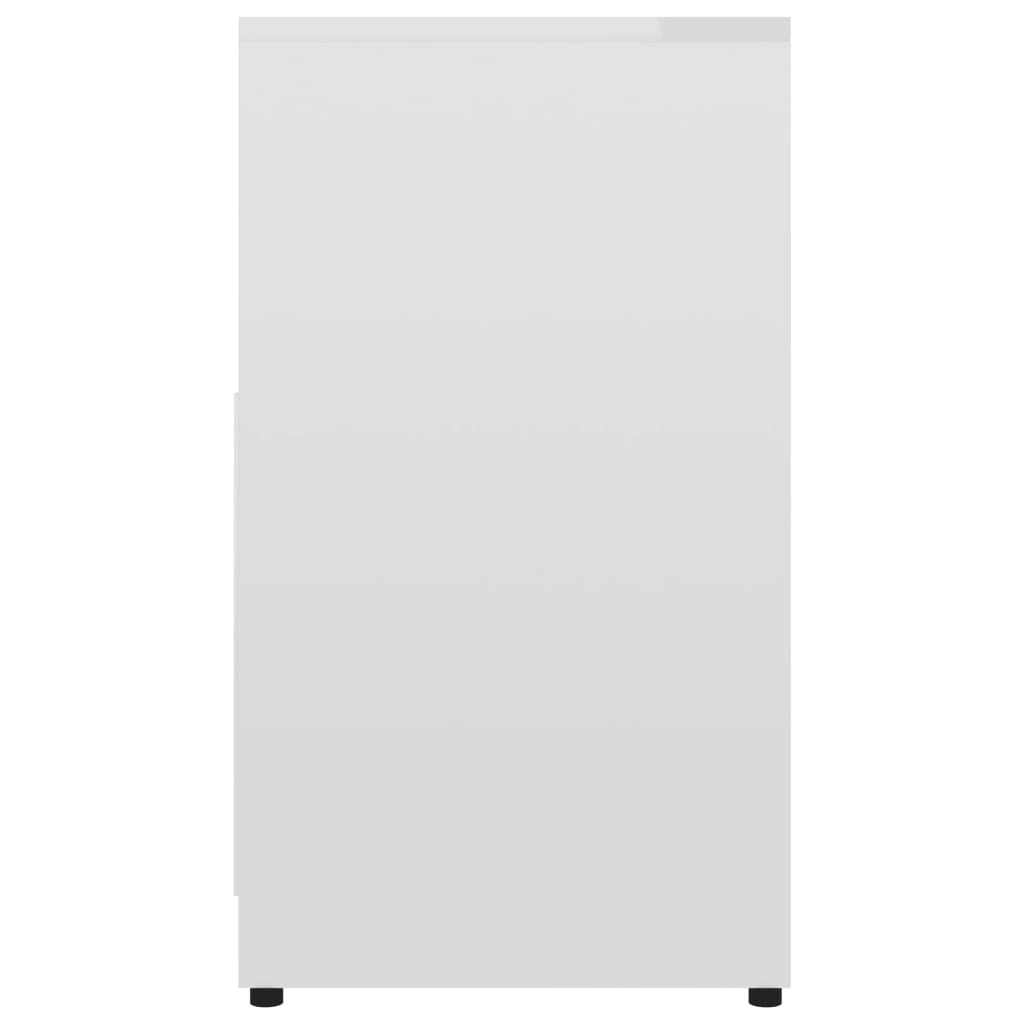 vidaXL Kylpyhuonekaappi korkeakiilto valkoinen 60x33x61 cm lastulevy