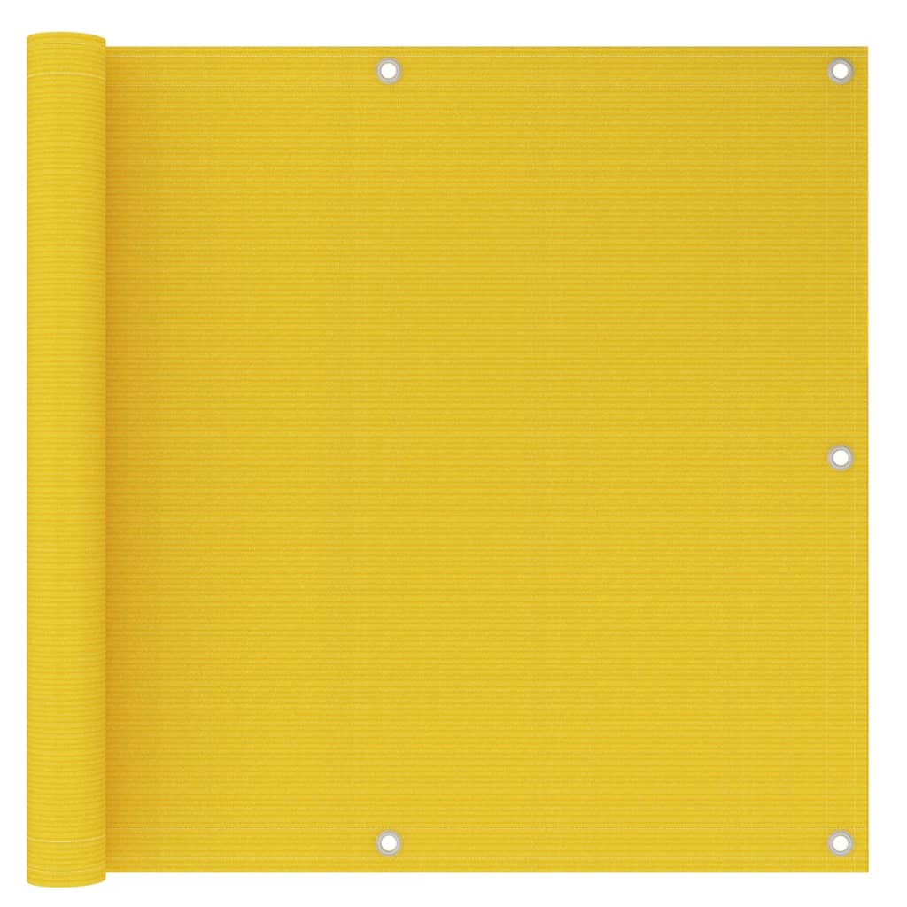 vidaXL Parvekkeen suoja keltainen 90x500 cm HDPE