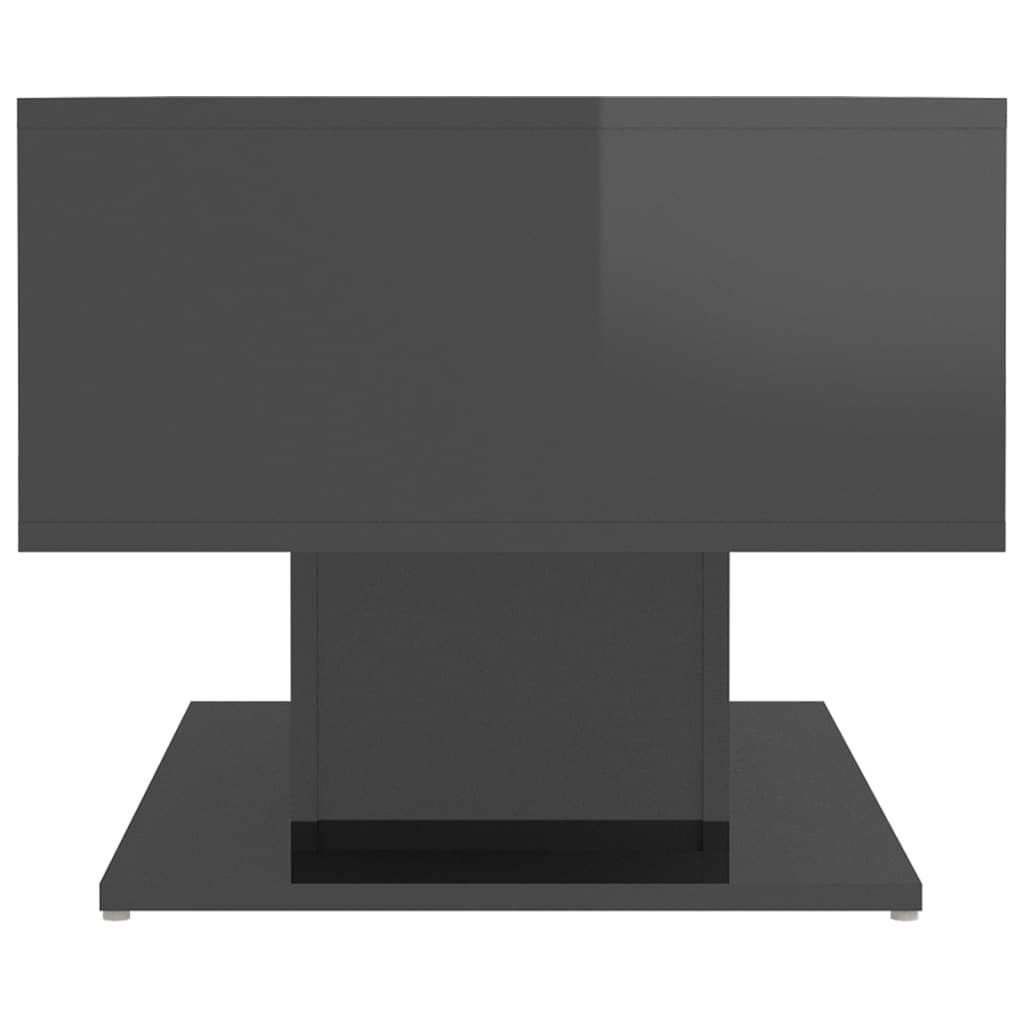 vidaXL Sohvapöytä korkeakiilto harmaa 103,5x50x44,5 cm lastulevy