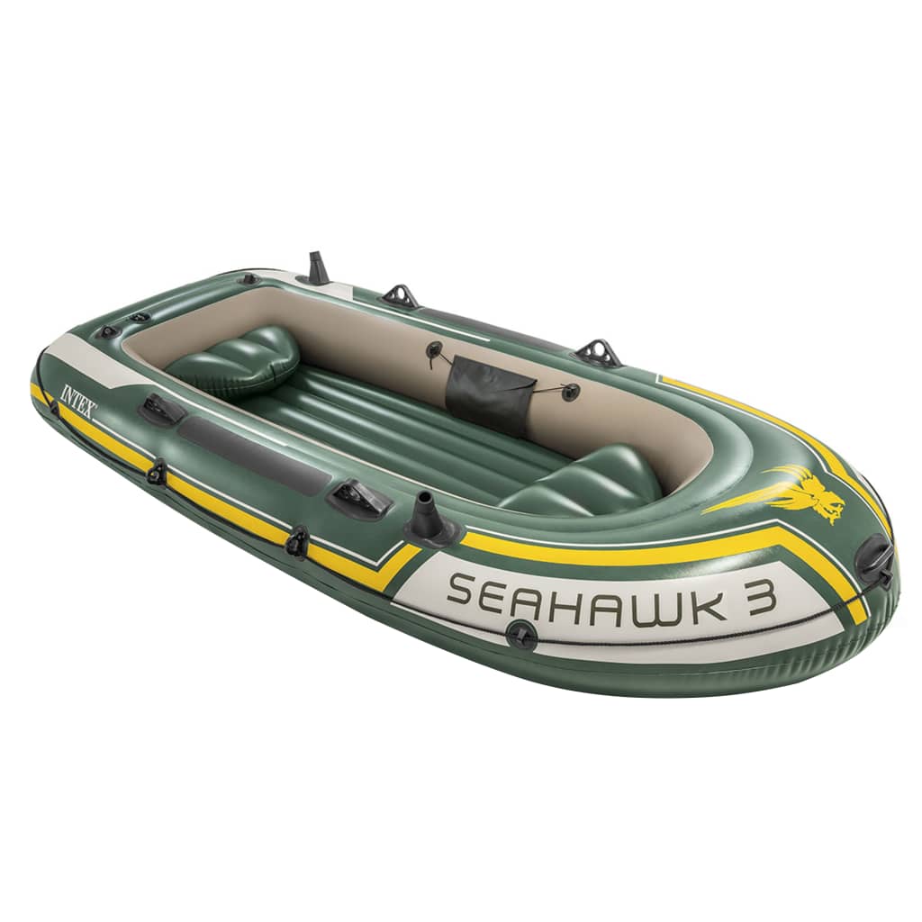 Intex Seahawk 3 Kumivenesetti uistelumoottorilla ja telineellä