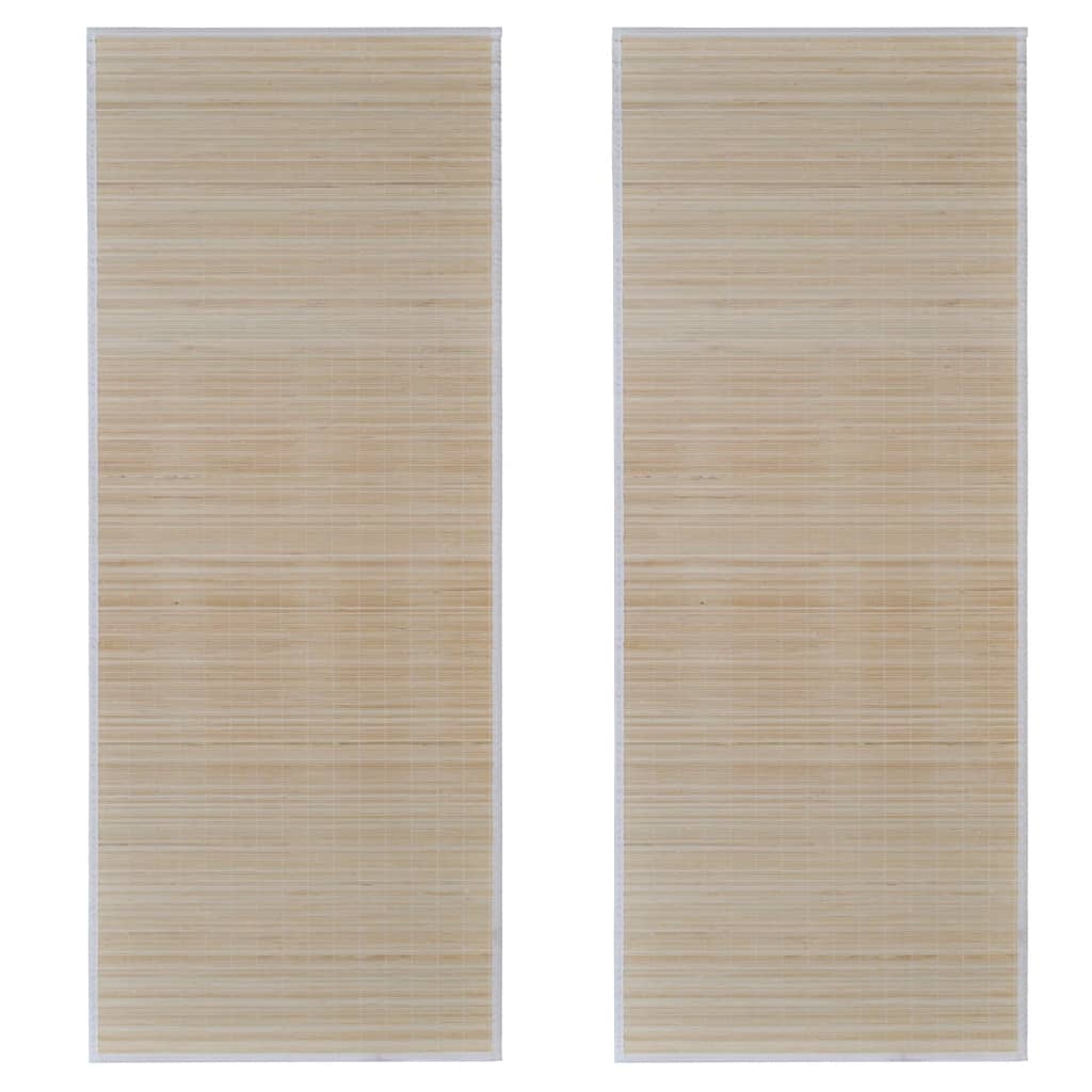 vidaXL Suorakulmaiset luonnolliset bambumatot 2 kpl 120x180 cm