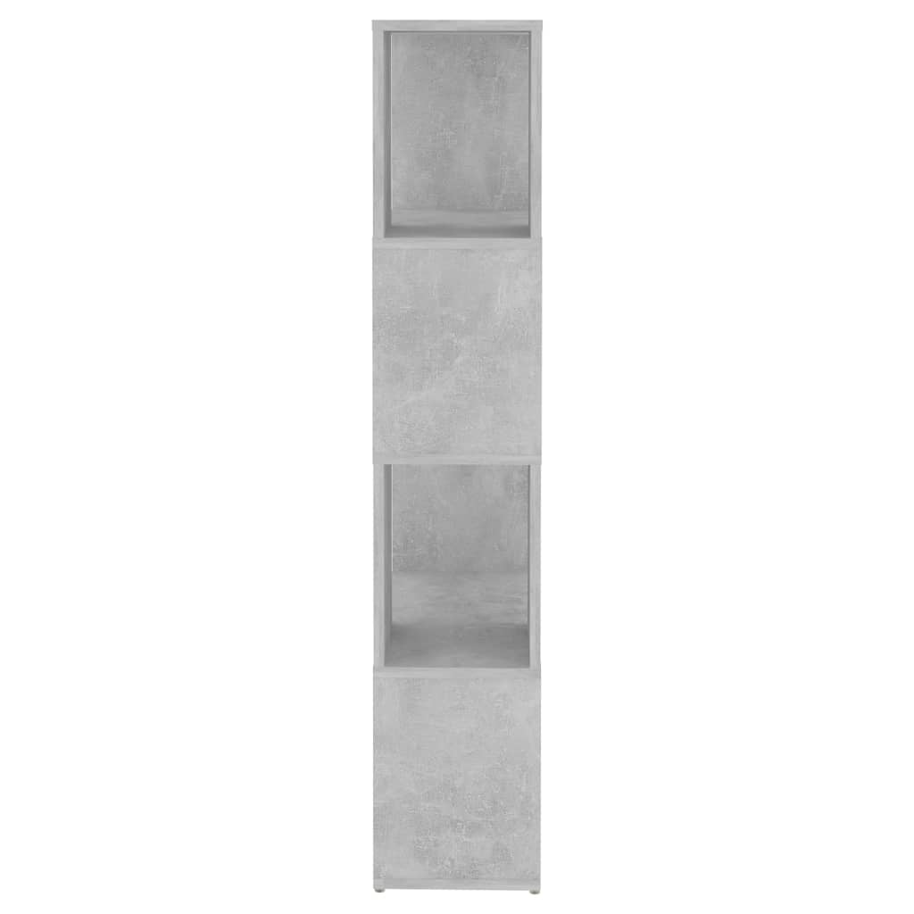 vidaXL Kirjahylly/tilanjakaja betoninharmaa 60x24x124,5 cm