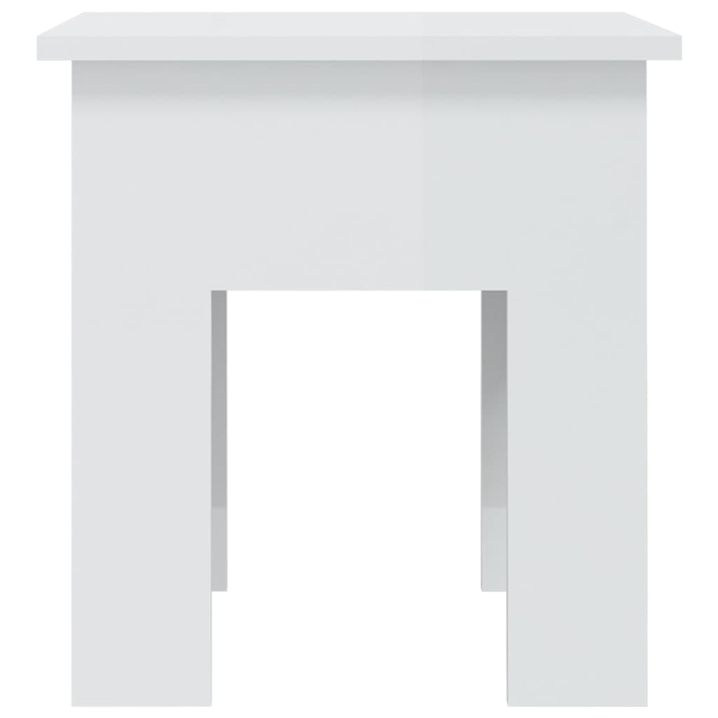 vidaXL Sohvapöytä korkeakiilto valkoinen 40x40x42 cm lastulevy