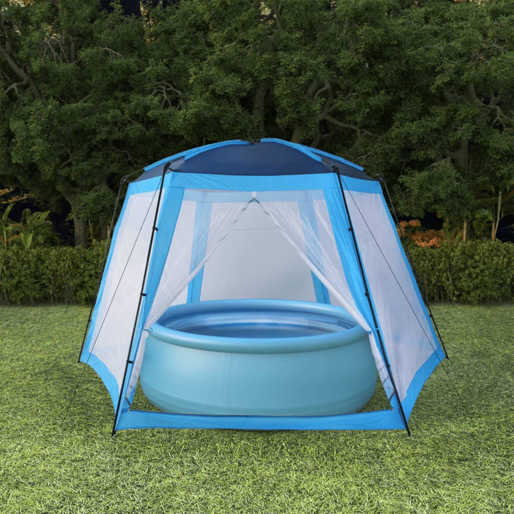 vidaXL Uima-altaan teltta kangas 500x433x250 cm sininen