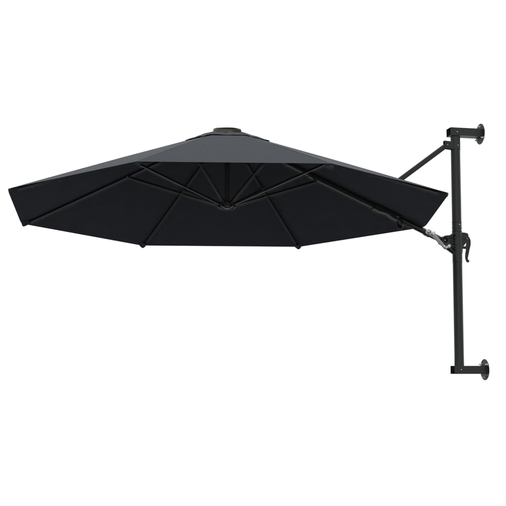 vidaXL Seinäkiinnitteinen aurinkovarjo 300 cm antrasiitti