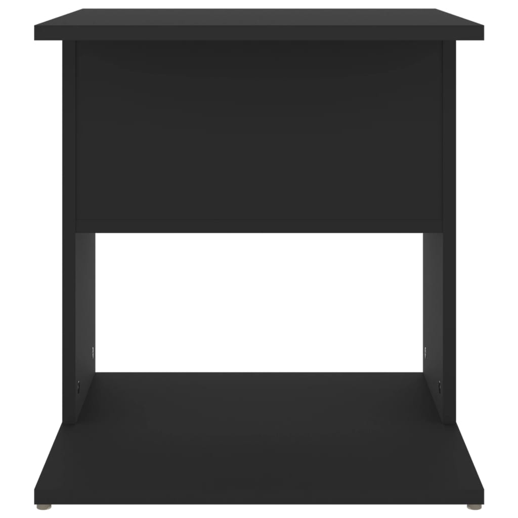 vidaXL Sivupöytä musta 45x45x48 cm lastulevy