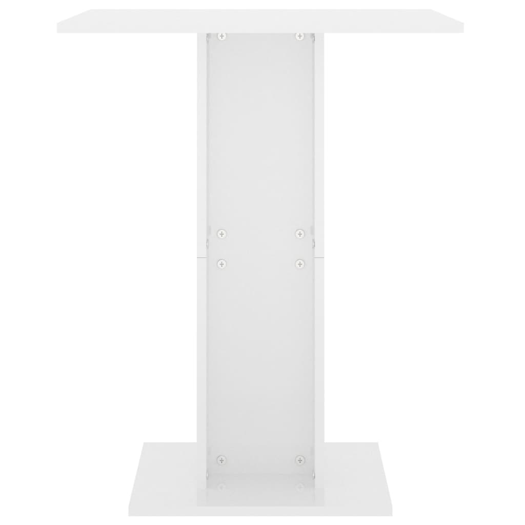 vidaXL Bistropöytä korkeakiilto valkoinen 60x60x75 cm lastulevy