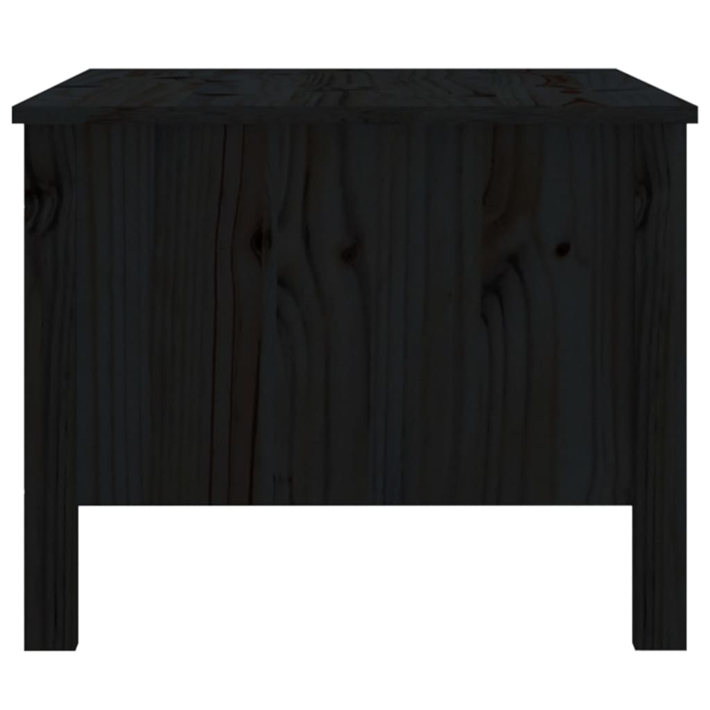 vidaXL Sohvapöytä musta 100x50x40 cm täysi mänty