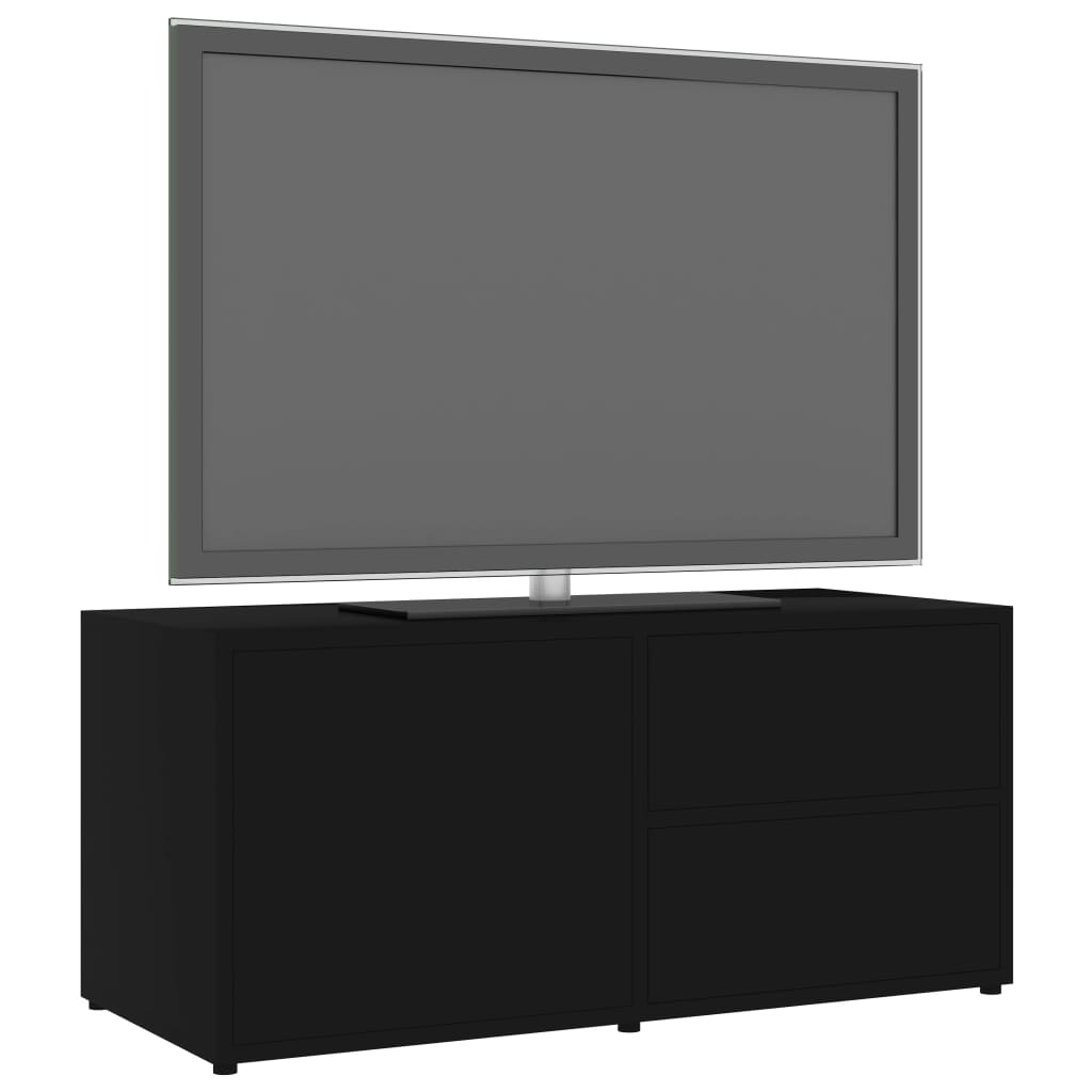 vidaXL TV-taso musta 80x34x36 cm tekninen puu