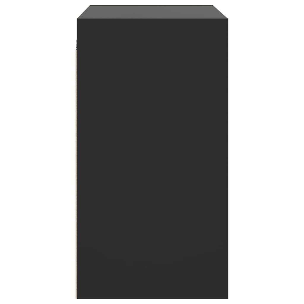 vidaXL Seinäkaappi lasiovilla musta 68x37x68,5 cm