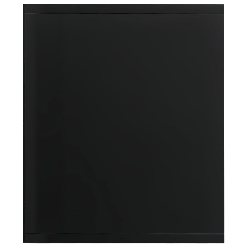 vidaXL Kirjakaappi/TV-kaappi korkeakiilto musta 36x30x143 cm lastulevy