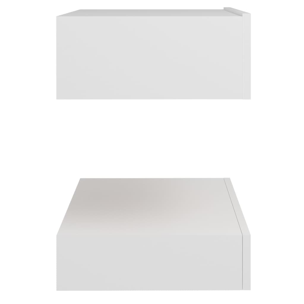 vidaXL Yöpöytä valkoinen 60x35 cm lastulevy