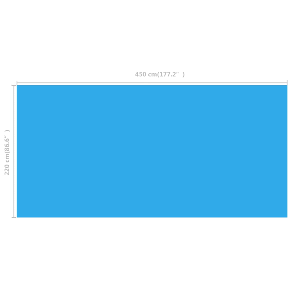 Suorakaiteen Muotoinen Uima-altaan Suoja 450 x 220 cm PE Sininen