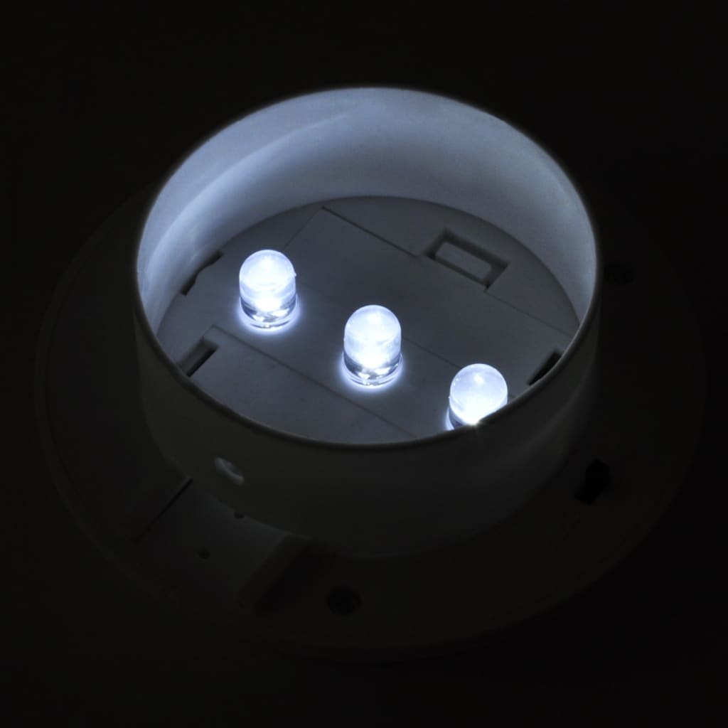 vidaXL Ulkoaurinkokennovalaisin aitaan 12 kpl LED valkoinen