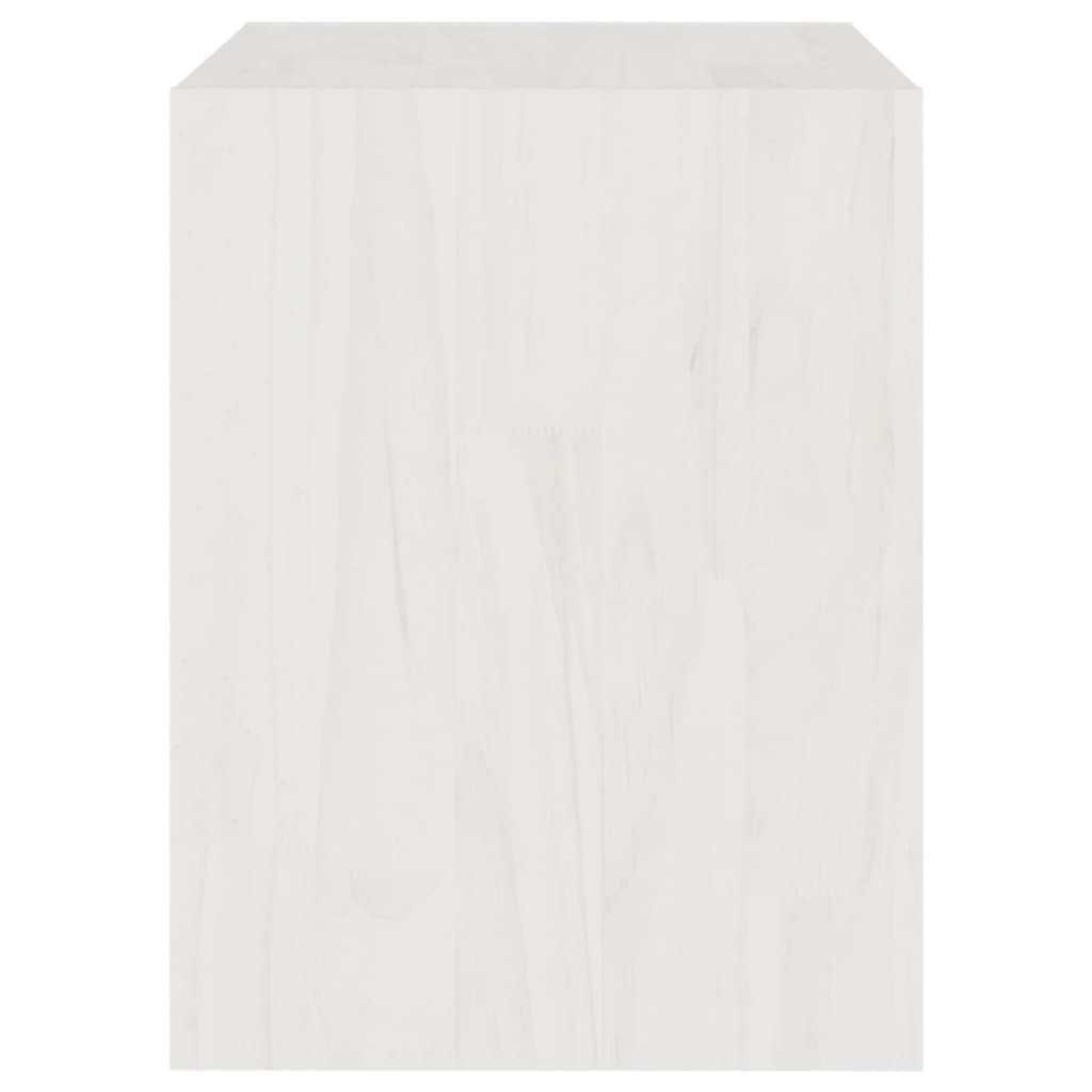 vidaXL Yöpöydät 2 kpl valkoinen 40x30,5x40 cm täysi mänty
