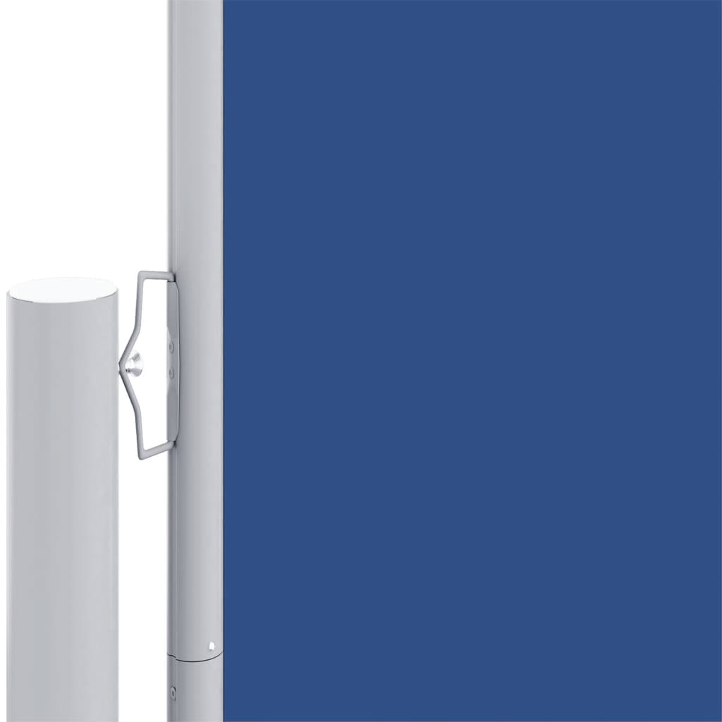 vidaXL Sisäänvedettävä sivumarkiisi sininen 180x1200 cm