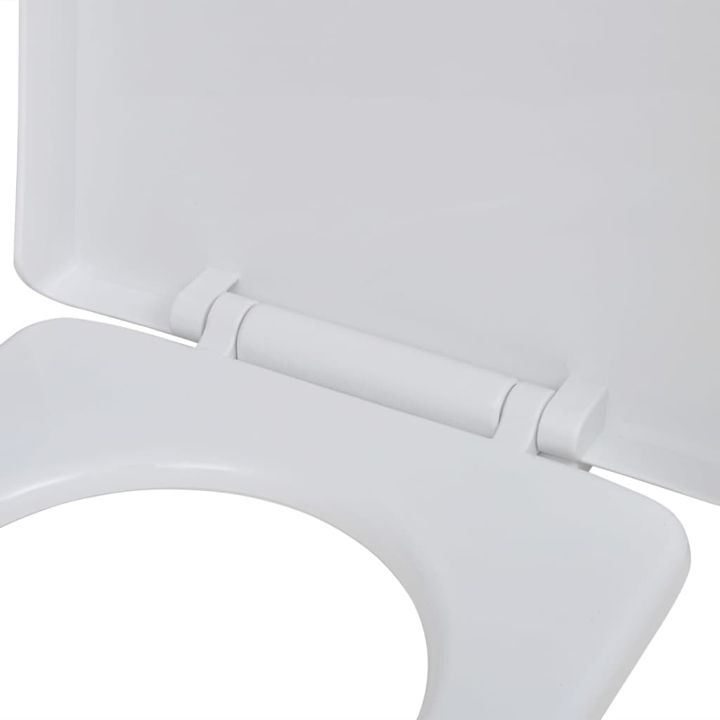 Valkoinen soft-close WC-istuin neliö