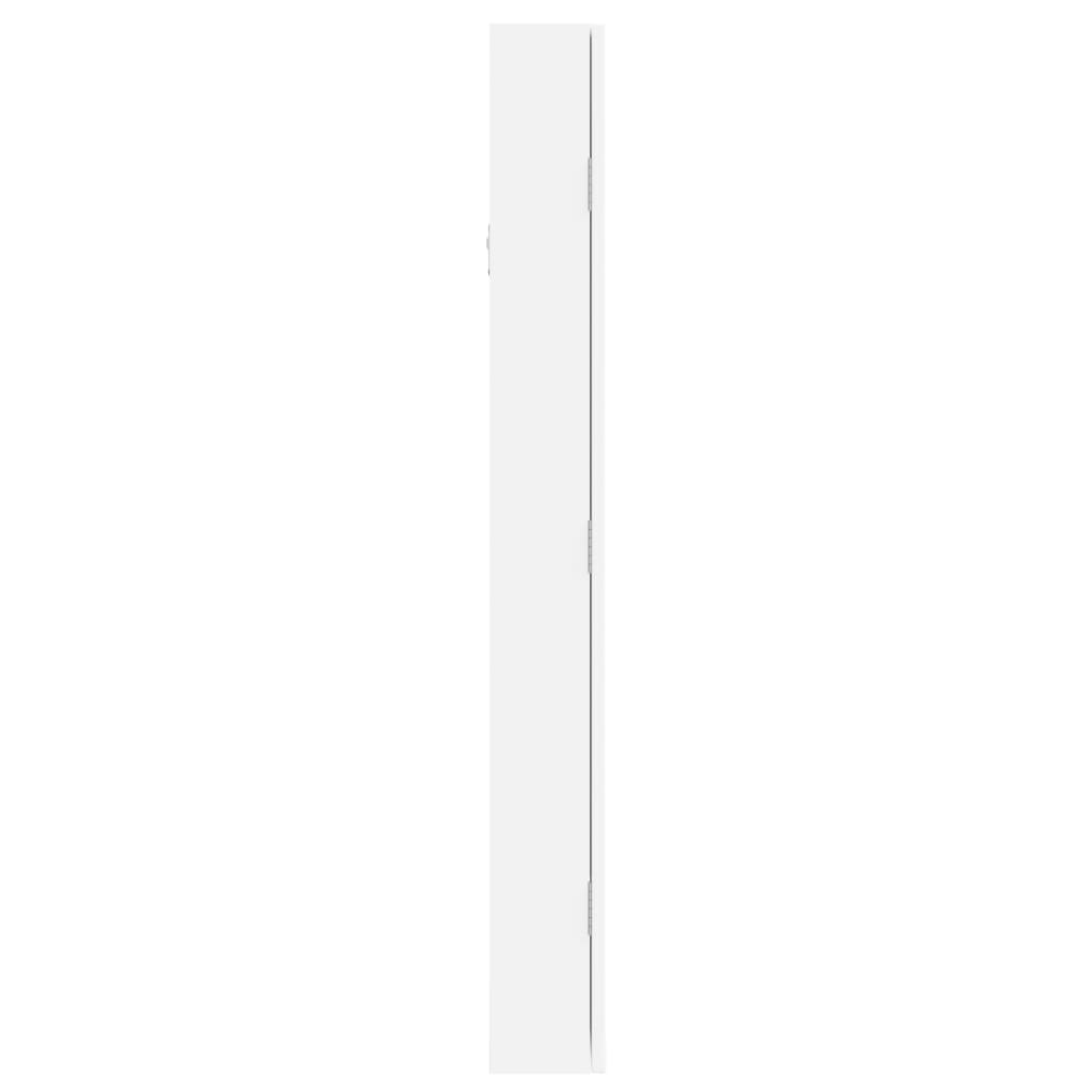 vidaXL Peilikorukaappi seinäkiinnitettävä valkoinen 37,5x10x90 cm