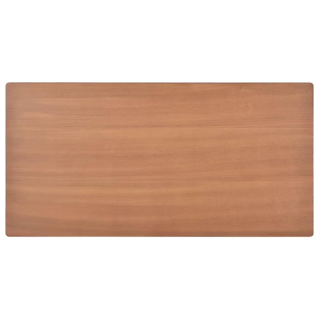 vidaXL Ruokapöytä ruskea 120x60x73 cm täysi vaneri teräs