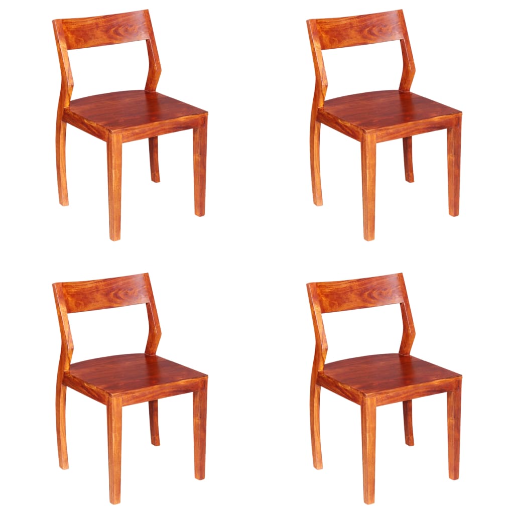 vidaXL Ruokapöydän tuolit 4 kpl täysi akaasiapuu seesam