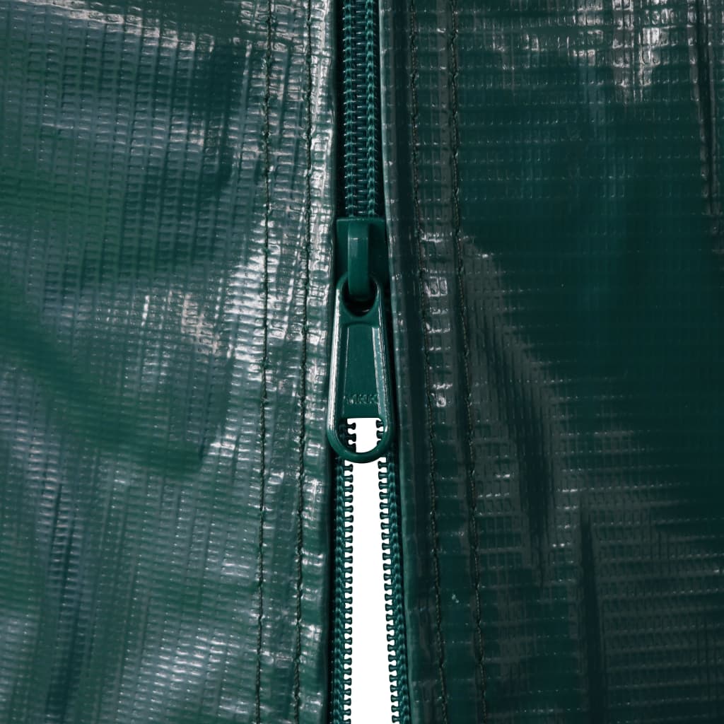 vidaXL Autotalliteltta PVC 2,4x3,6 m vihreä