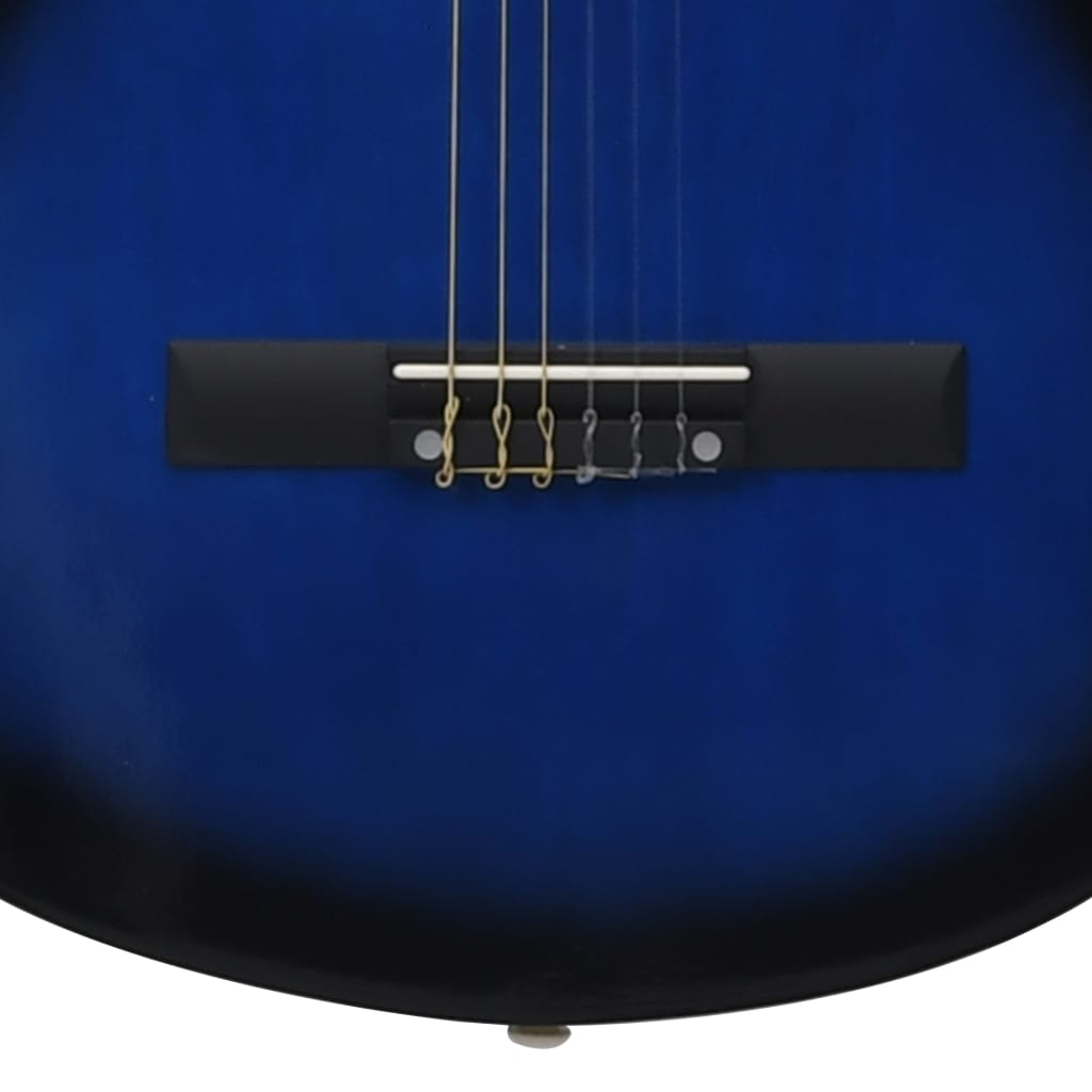 vidaXL Klassinen kitara aloittelijalle sininen 4/4 39" amerikanlehmus