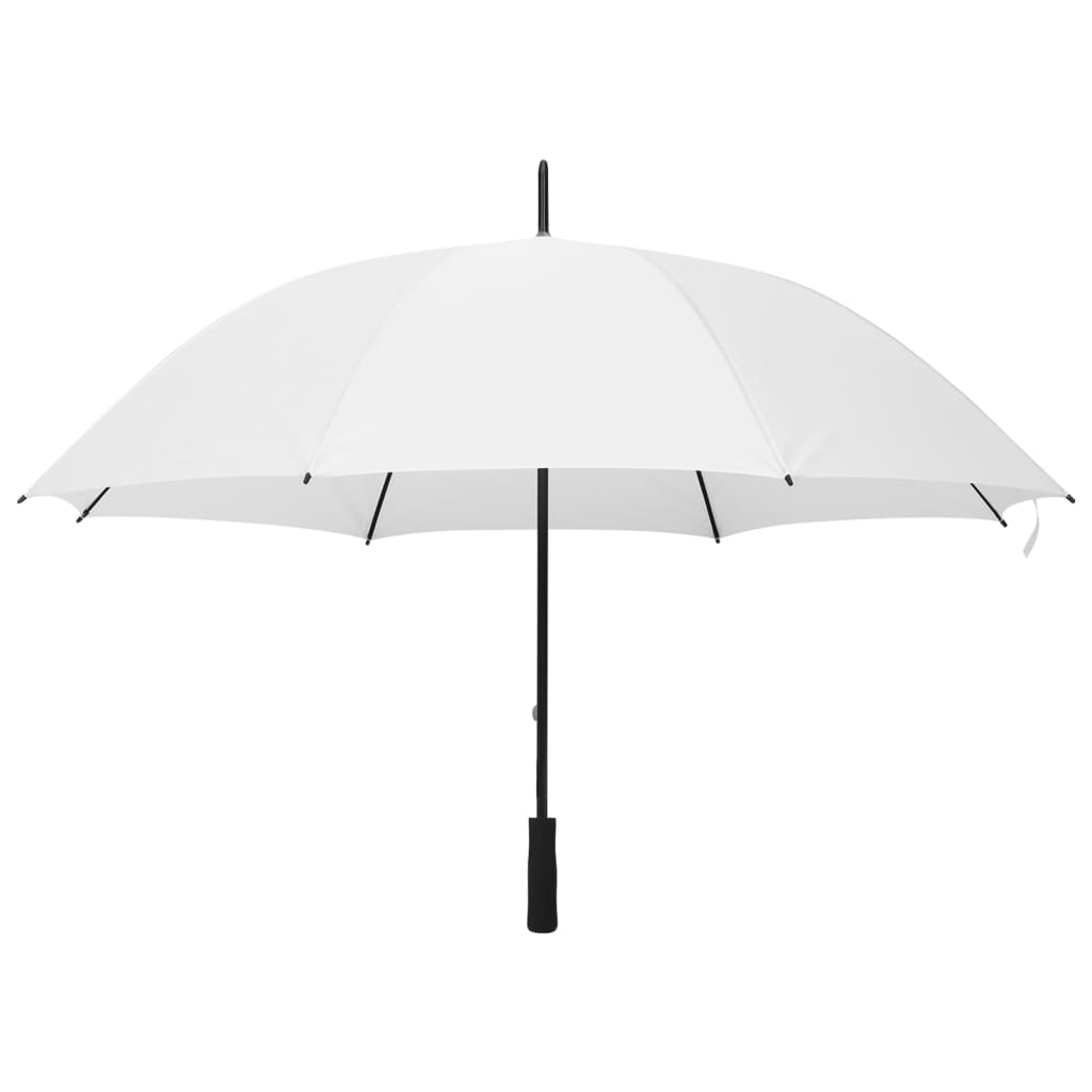 vidaXL Sateenvarjo valkoinen 130 cm