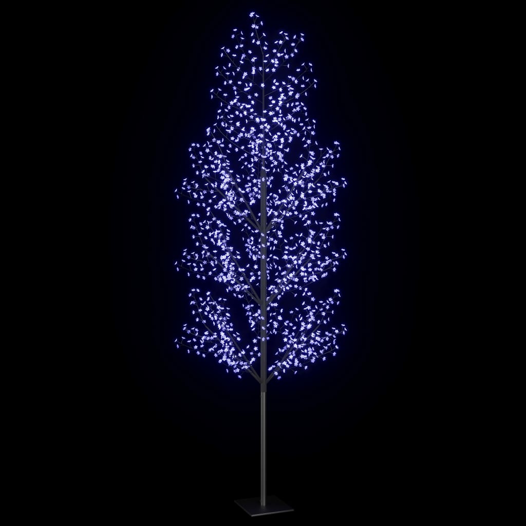 vidaXL Joulukuusi 1 200 sinistä LED-valoa kirsikankukka 400 cm