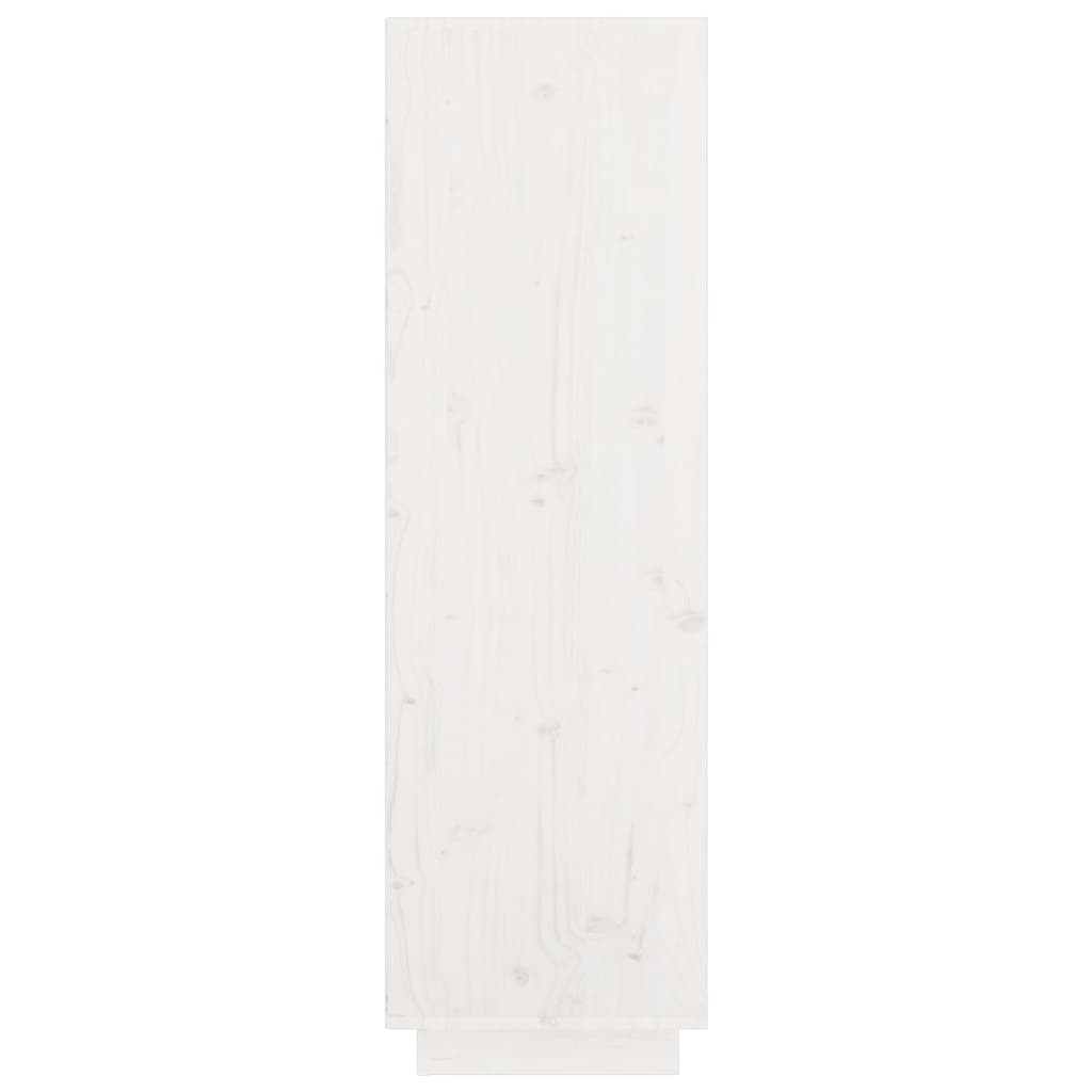 vidaXL Kaappi valkoinen 74x35x117 cm täysi mänty
