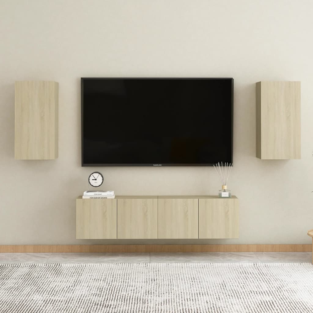 vidaXL TV-taso Sonoma-tammi 30,5x30x60 cm tekninen puu