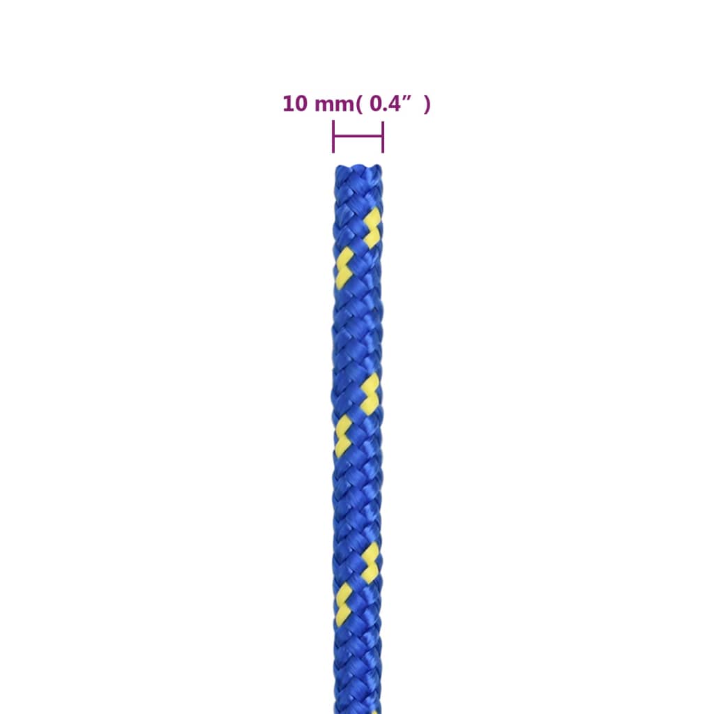 vidaXL Veneköysi sininen 10 mm 25 m polypropeeni