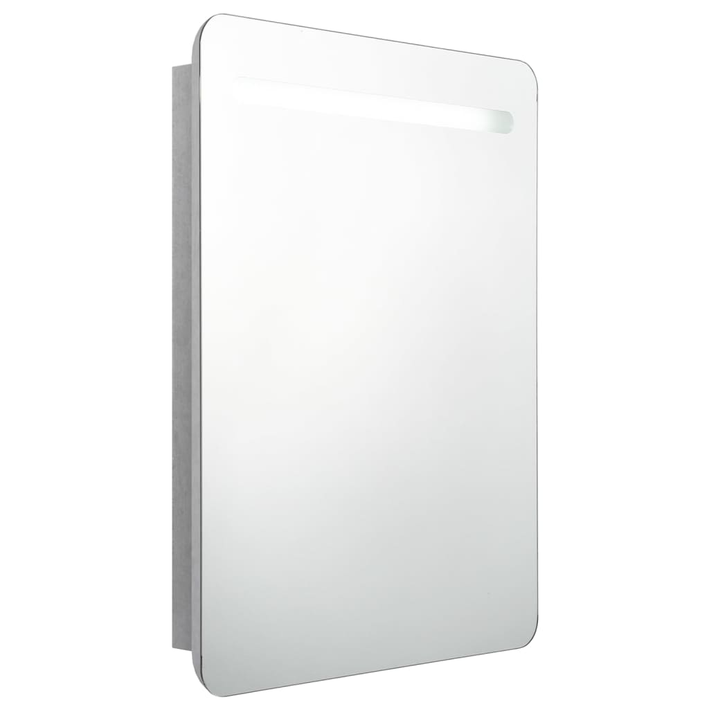 vidaXL LED kylpyhuoneen peilikaappi betoninharmaa 60x11x80 cm
