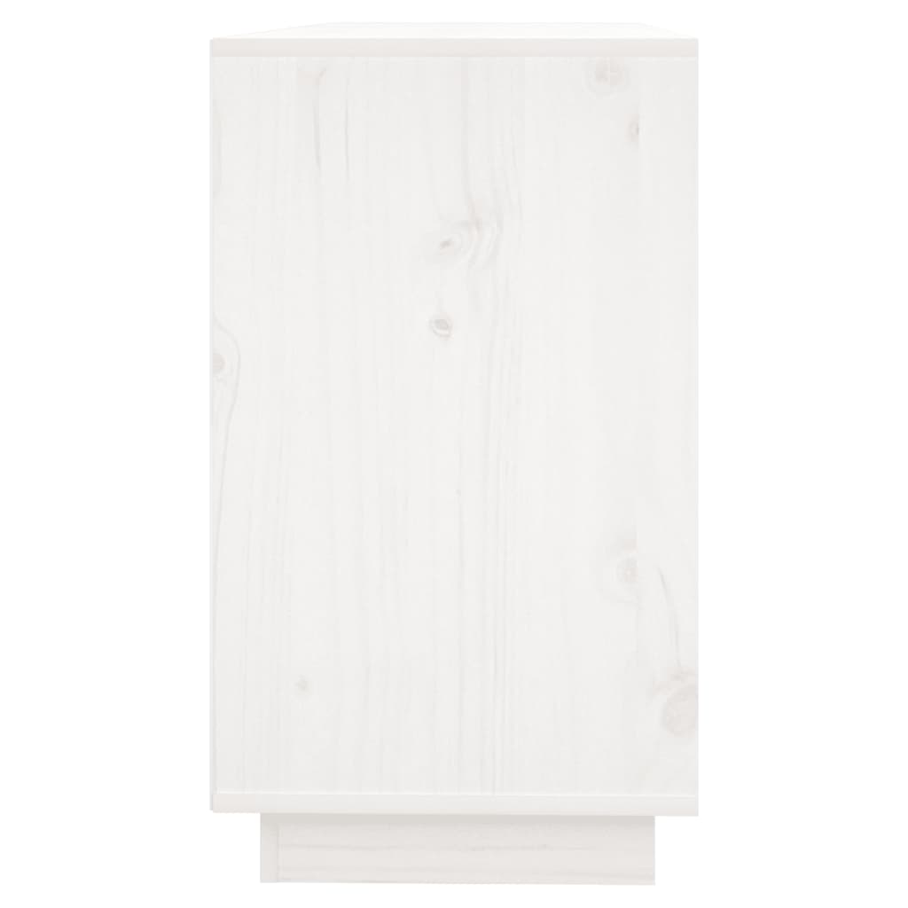 vidaXL Senkki valkoinen 111x34x60 cm täysi mänty