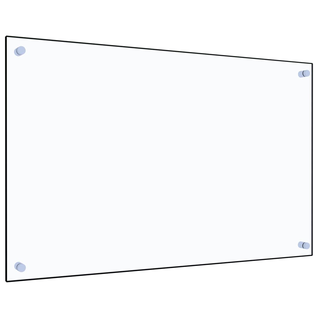 vidaXL Keittiön roiskesuoja läpinäkyvä 80x50 cm karkaistu lasi