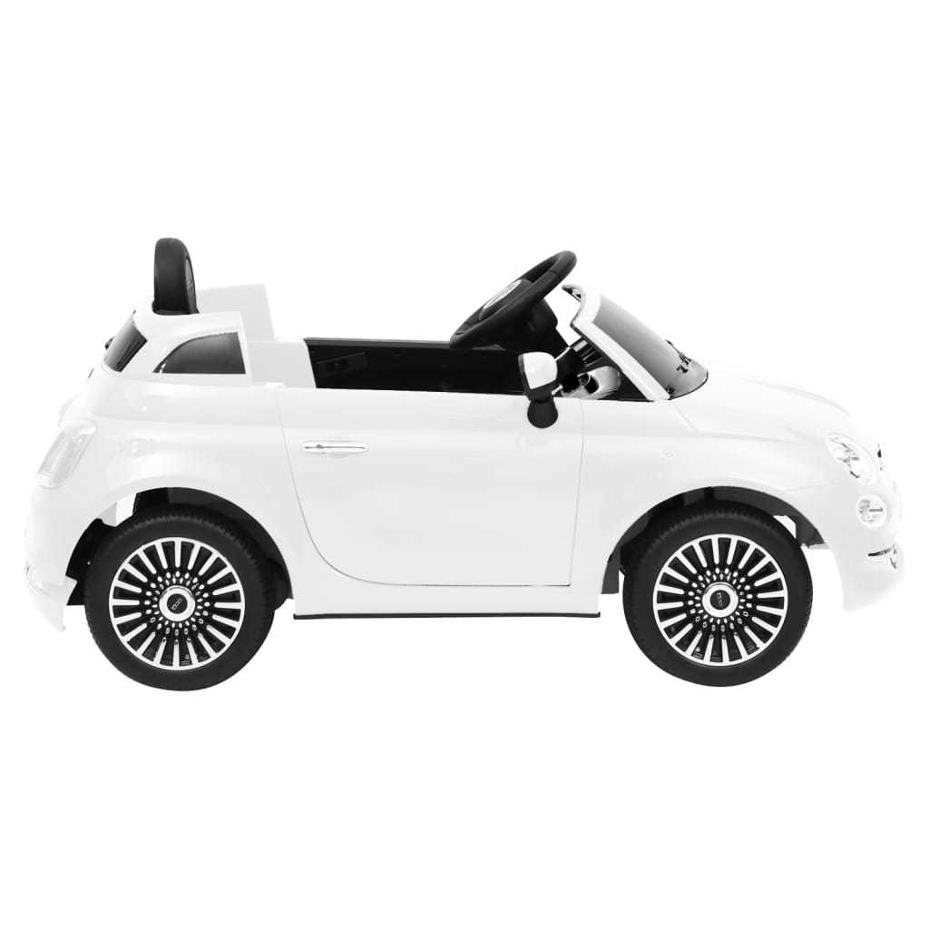 vidaXL Lasten sähköauto Fiat 500 valkoinen