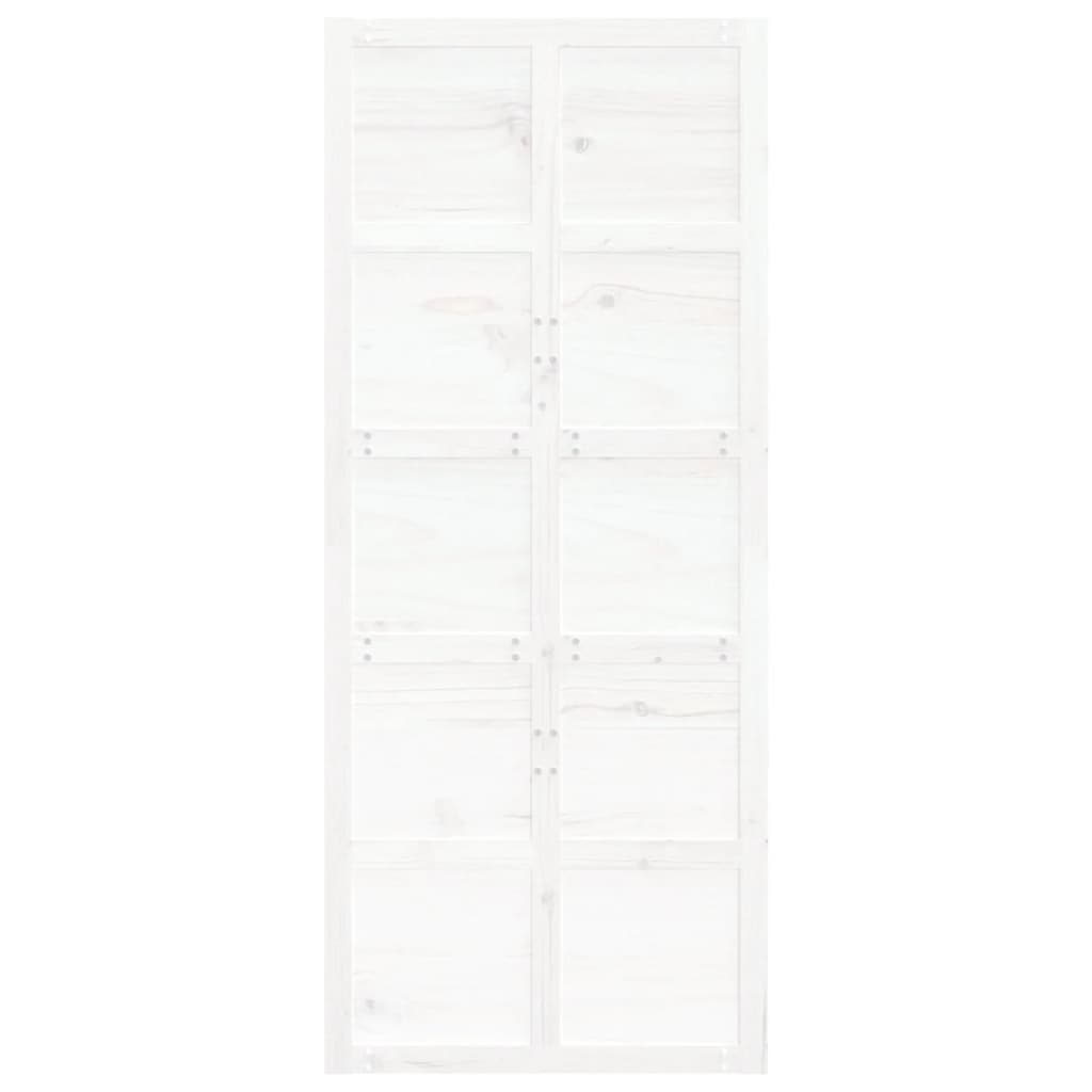 vidaXL Lato-ovi valkoinen 90x1,8x214 cm täysi mänty