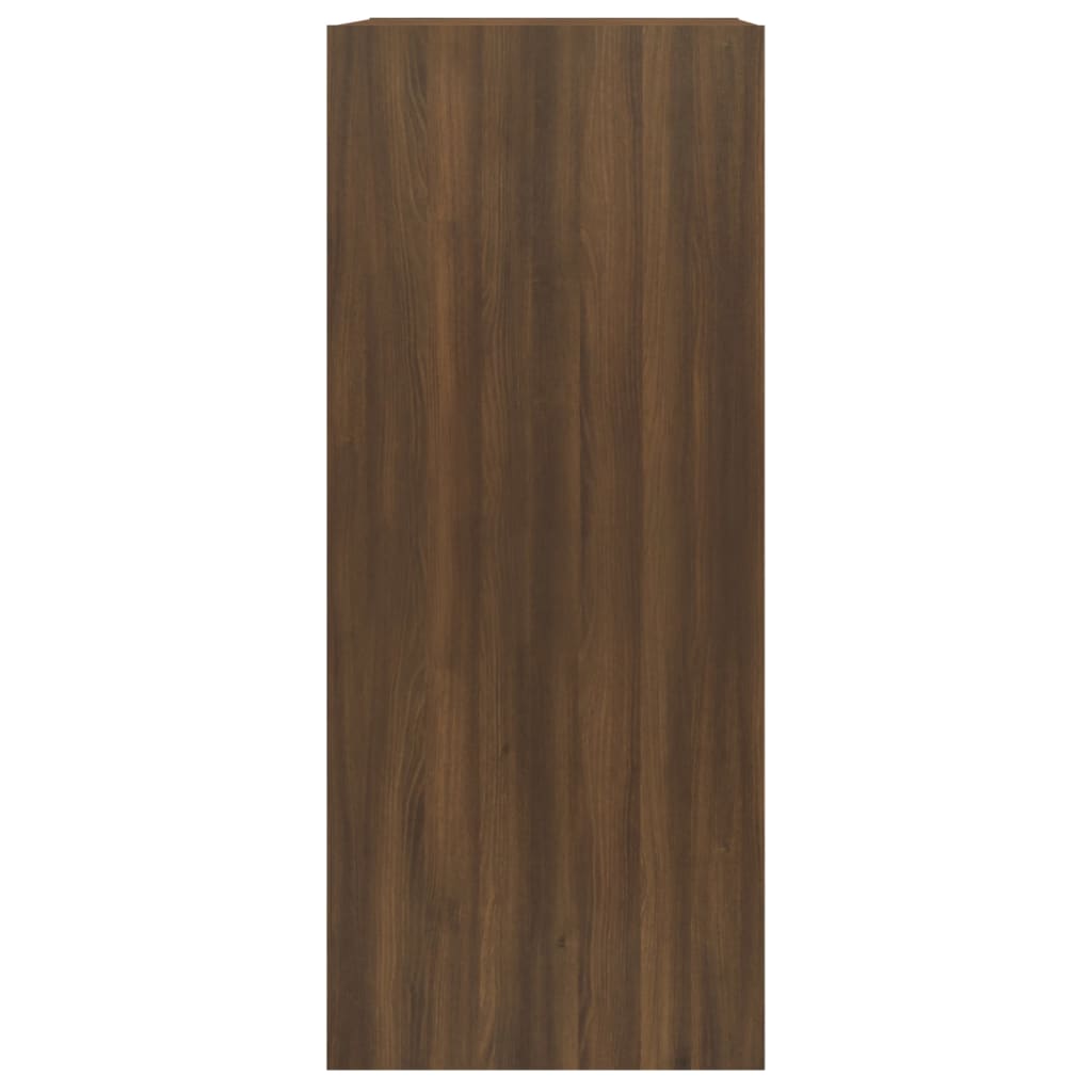 vidaXL Kirjahylly/tilanjakaja ruskea tammi 40x30x72 cm
