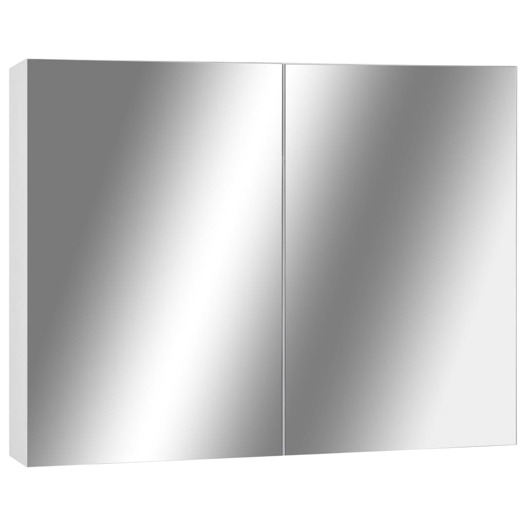 vidaXL Kylpyhuoneen peilikaappi valkoinen 80x15x60 cm MDF