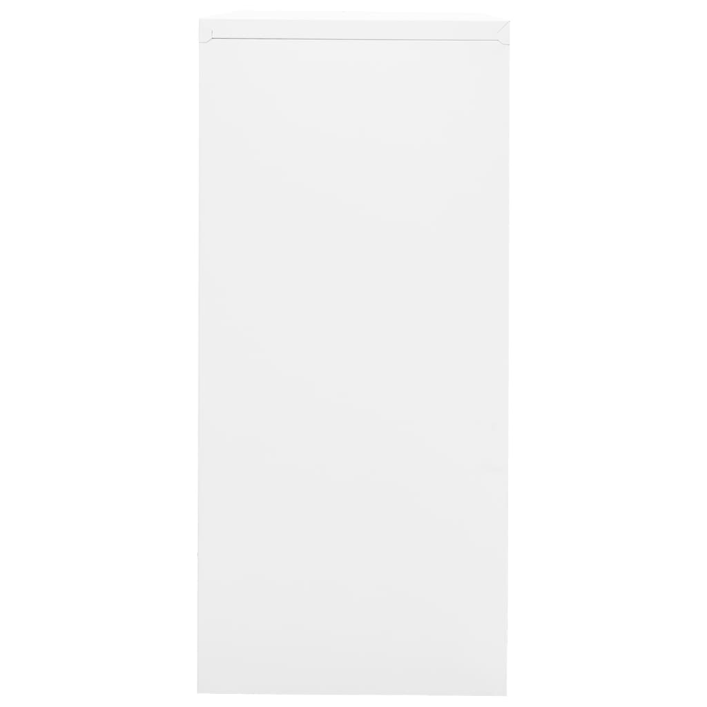 vidaXL Arkistokaappi valkoinen 90x46x103 cm teräs