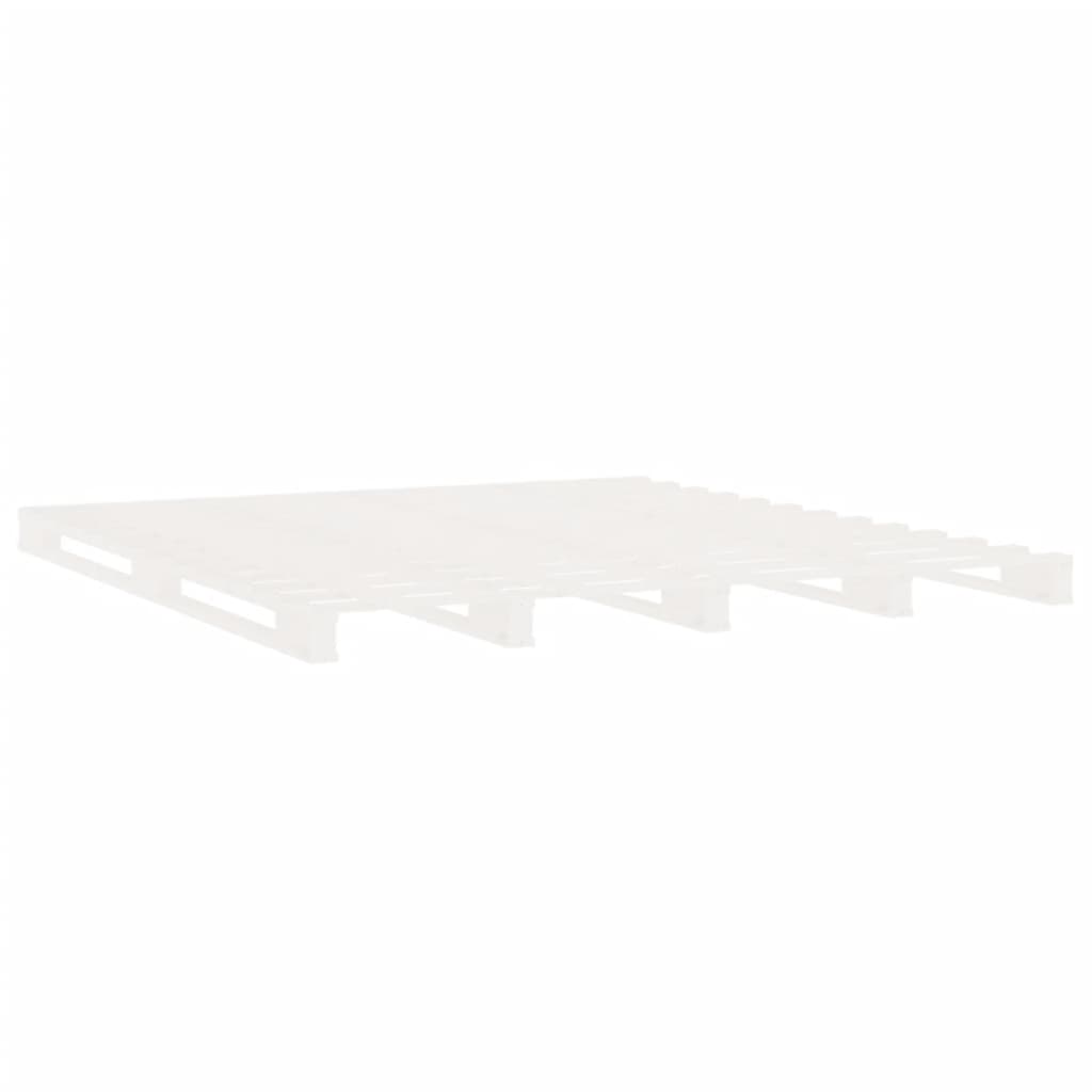 vidaXL Sängynrunko valkoinen 120x200 cm täysi mänty