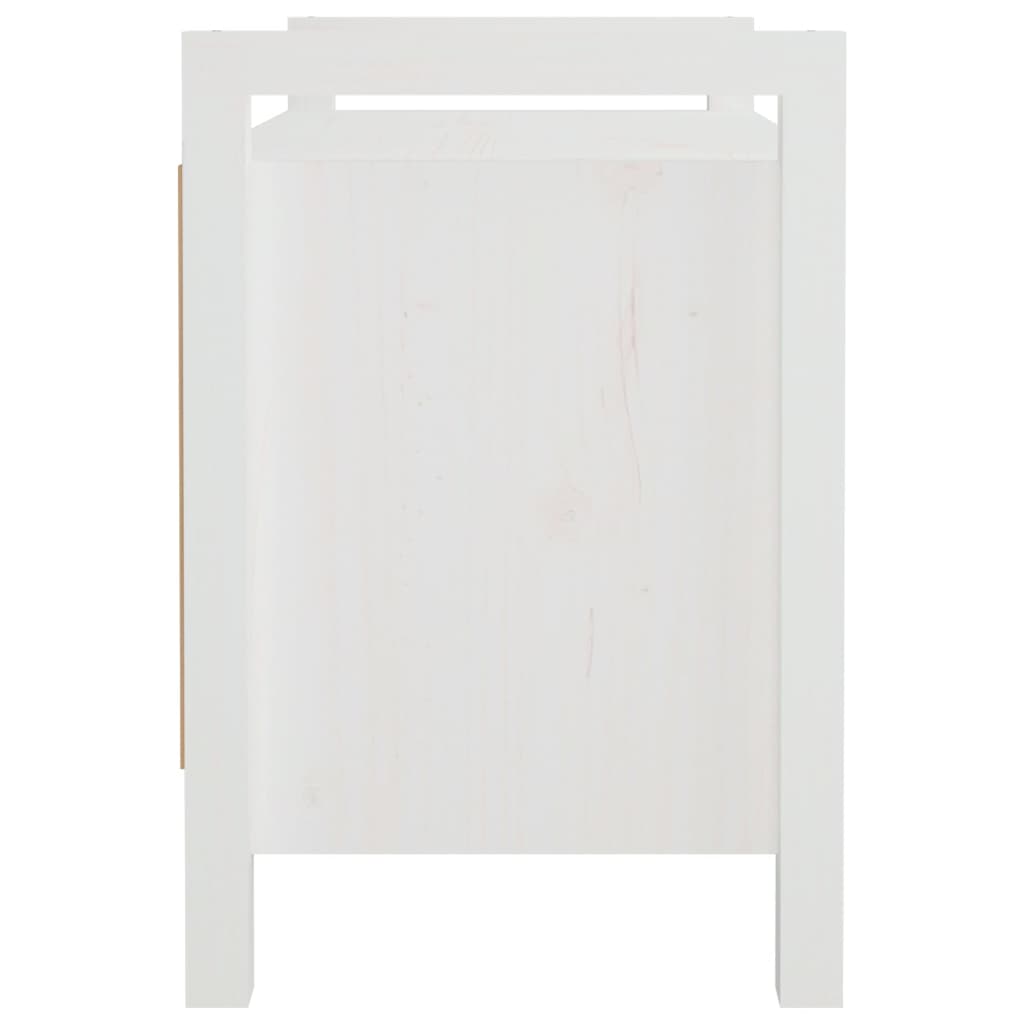 vidaXL Eteisen penkki valkoinen 80x40x60 cm täysi mänty
