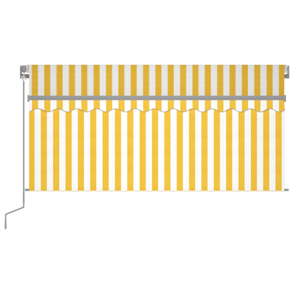 vidaXL Manuaalisesti kelattava markiisi verho/LED 3x2,5 m keltavalk.