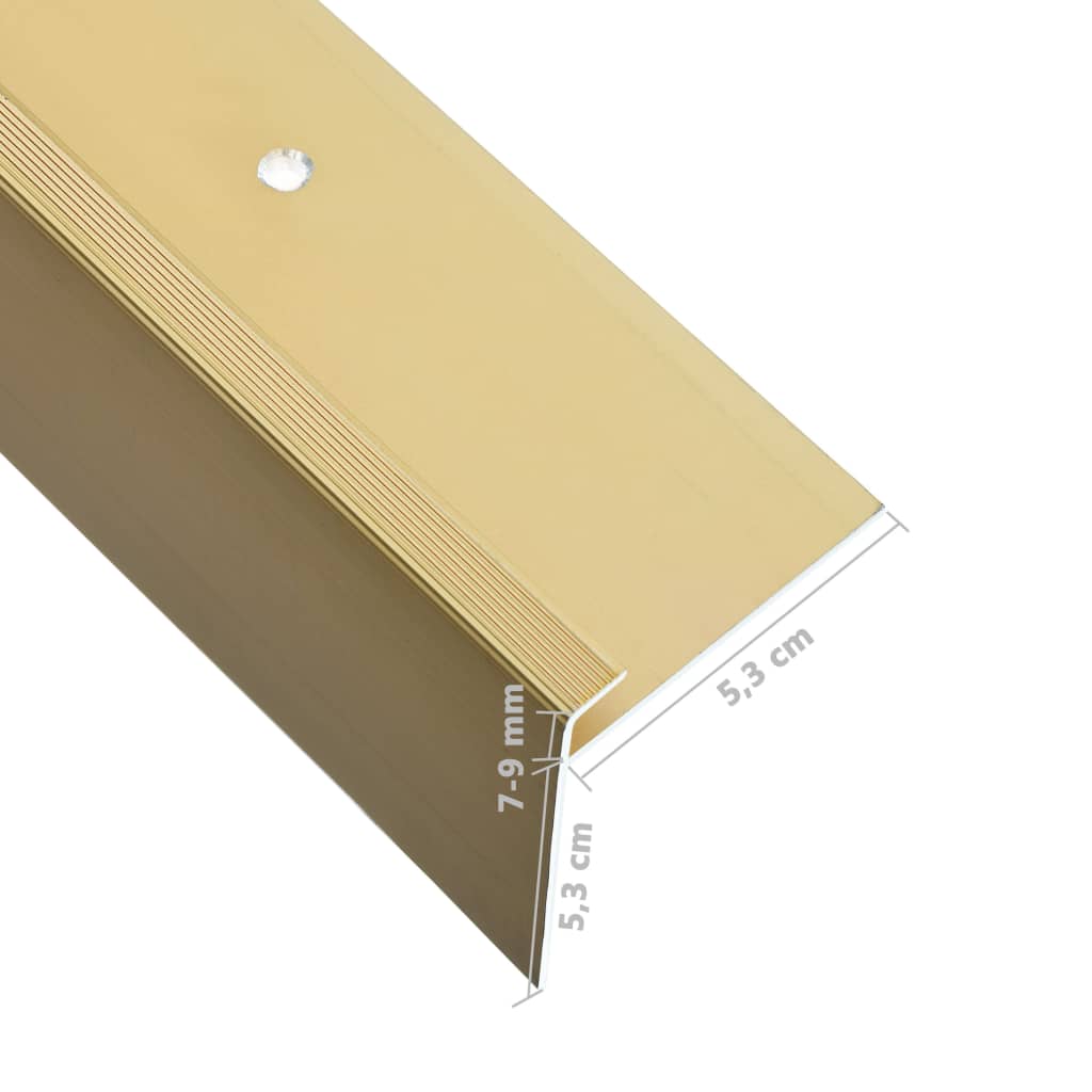 vidaXL F-muotoiset portaikon suojukset 15 kpl alumiini 90 cm kulta