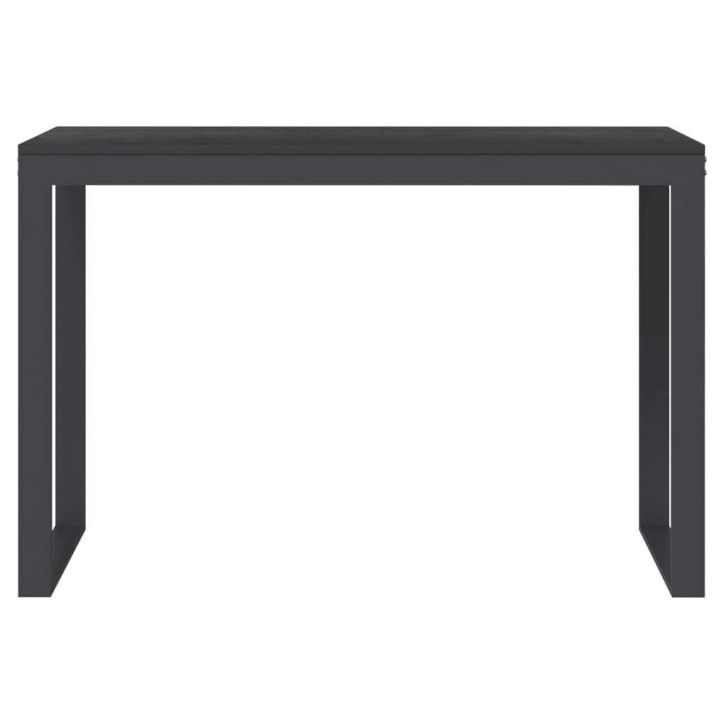 vidaXL Tietokonepöytä musta 110x60x73 cm lastulevy