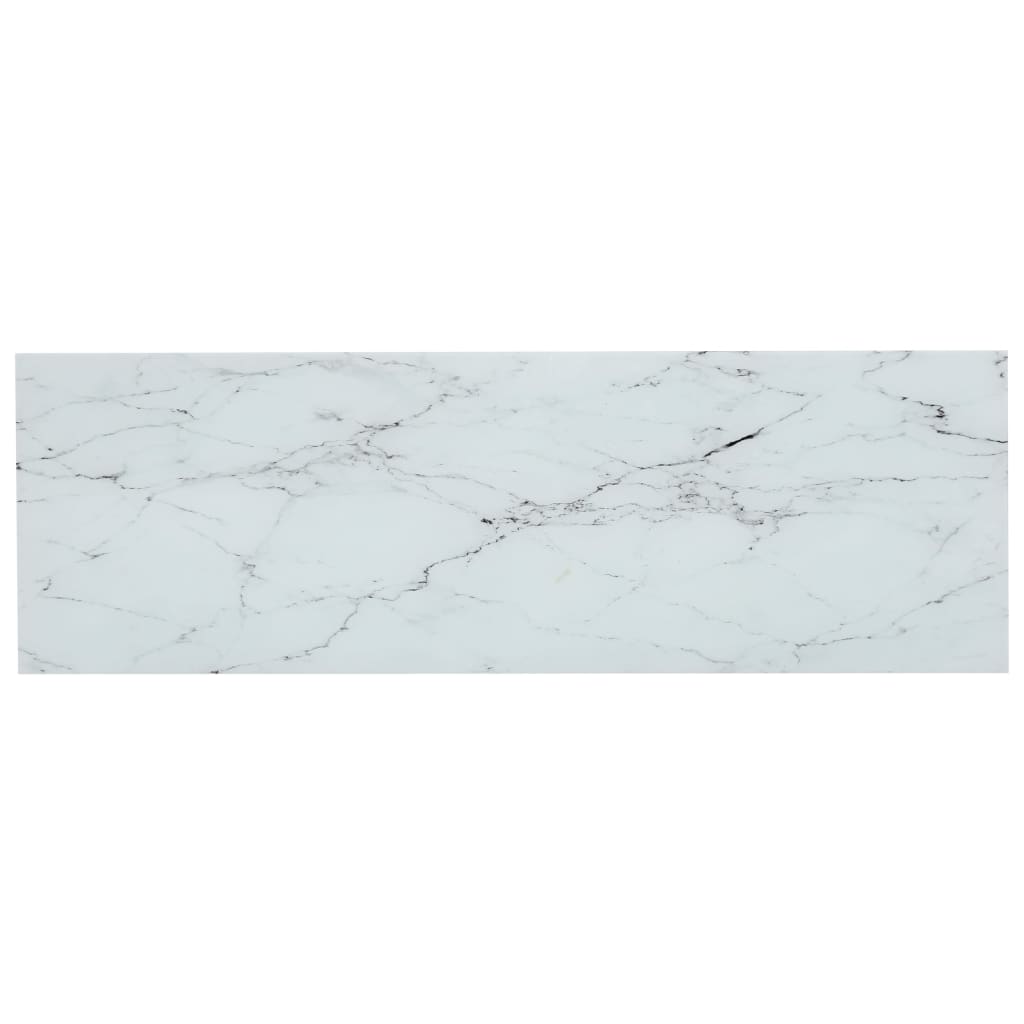vidaXL Hylly valkoinen marmori ja läpinäkyvä 100x36x168 cm lasi