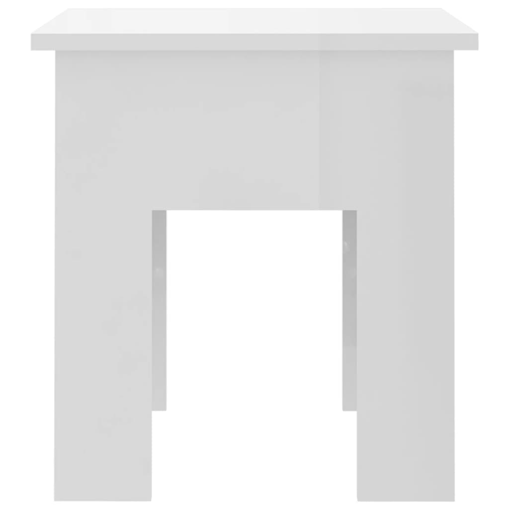 vidaXL Sohvapöytä korkeakiilto valkoinen 40x40x42 cm lastulevy