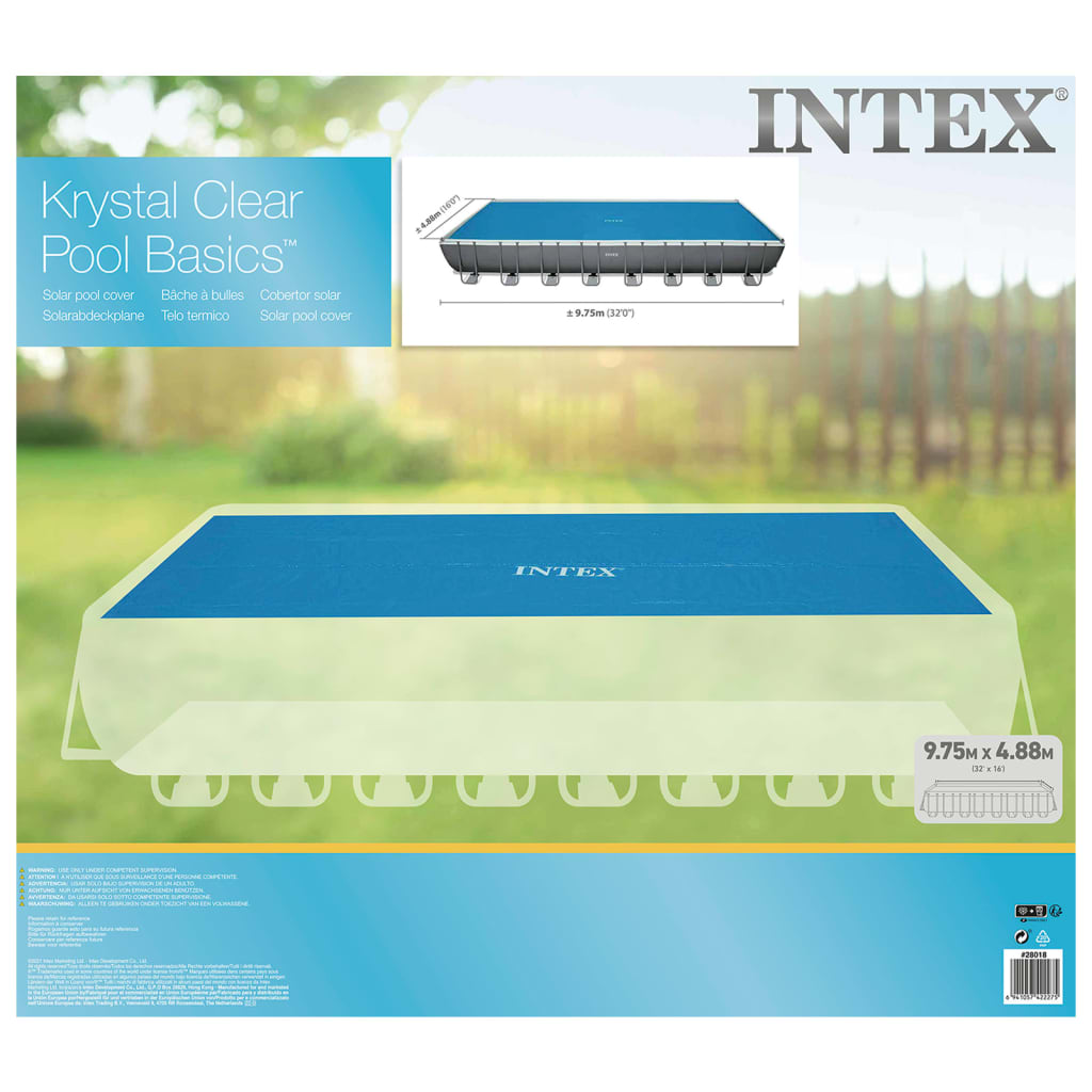 Intex Uima-altaan aurinkoenergiasuoja sininen 960x466 cm polyeteeni